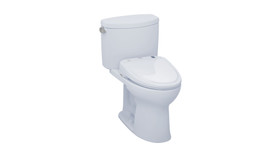 MW454574CEFG#01 1.28 GPF Two-Piece Elongated Toilet with Single Flush and Washlet+ S300e Washlet in Cotton