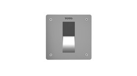 4" x 4" Ultra High-Efficiency Toilet Flush Valve with Back Spud Floor in Stainless Steel