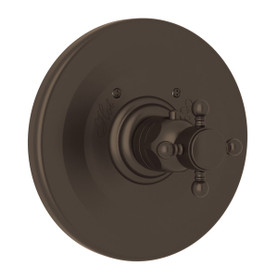 A4914XMTCB Trim Plate without Volume Control with Cross Handle, Tuscan Brass
