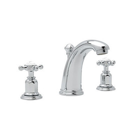 Widespread Bathroom Faucet and Pop-Up Drain in Polished Chrome