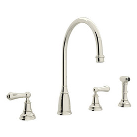 U.4736L-PN-2 Widespread Kitchen Faucet in Polished Nickel