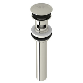 Slotted Touch Seal Dome Drain with 6-in Tailpiece in Polished Nickel
