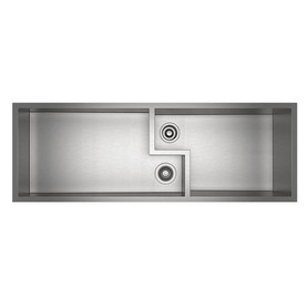 Double Bowl Kitchen Sink in Brushed Stainless Steel