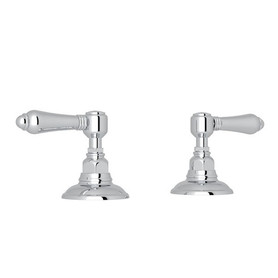 3/4" Hot and Cold Sidevalves Set with Metal Lever in Polished Chrome