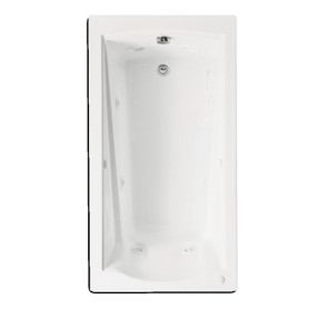 60-in x 32-in Deep Soak Acrylic Everclean Whirlpool with Integral Apron and Right Hand Outlet