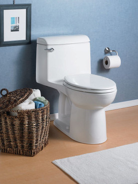 1.6 Gpf Elongated Right Height One-Piece Toilet with Seat, in White