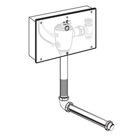 1.1 GPF Concealed Toilet Flush Valve with Wall Box for Wall-Hung Hung Back Spud Bowls