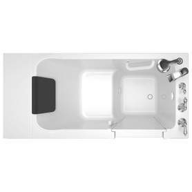 2848.119.SRW 28-in. x 48-in. Walk-In Soaking Bathtub with Right-Hand Drain and Tub Faucet in White