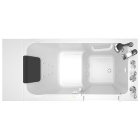 2848.119.WRW 28-in. x 48-in. Walk-In Whirlpool Massage Bathtub with Right-Hand Drain and Tub Faucet in White
