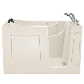 3060.109.CRL 30-in. x 60-in. Walk-In Air Spa and Whirlpool Massage Bathtub with Right-Hand Drain and Tub Faucet in Linen