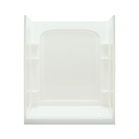 76.5-in x 31.25-in x 60.25-in Vikrell Wall and Floor 4-Piece Alcove Shower Kit in White