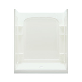 77-in x 34-in x 60-in Vikrell Wall and Floor 4-Piece Alcove Shower Kit in White