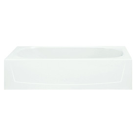 60-in L x 29-in W Oval In Rectangle Skirted Bathtub with Right-Hand Drain in White