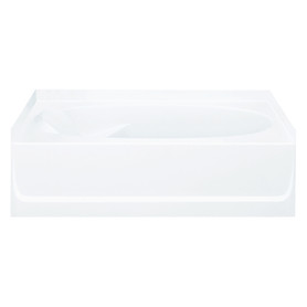 71101120-LNR-0 60-in L x 36-in W Oval In Rectangle Skirted Bathtub with Right-Hand Drain in White