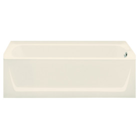 60-in L x 32-in W Rectangular Skirted Bathtub with Right-Hand Drain in Biscuit