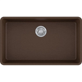 32-3/8in Single Basin Undermount Granite Kitchen Sink in Mocha