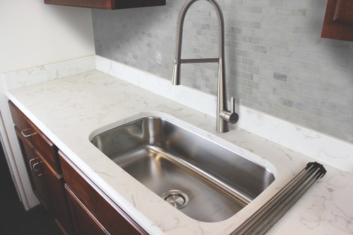Pull Down Kitchen Faucet with Braided Hose, Luxe Stainless
