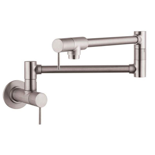 Axor 10859801 Wall Mounted Double-Jointed Pot Filler in Steel Optic