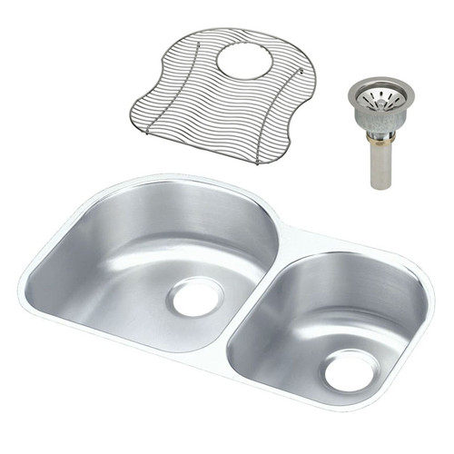 ELUH3119RDBG Stainless Steel Double Bowl Undermount Sink Kit in Lustrous Highlighted Satin