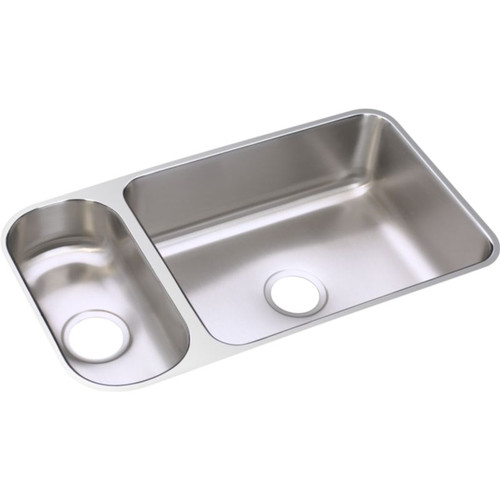 ELUH3219DBG Stainless Steel Double Bowl Undermount Sink Kit in Lustrous Highlighted Satin