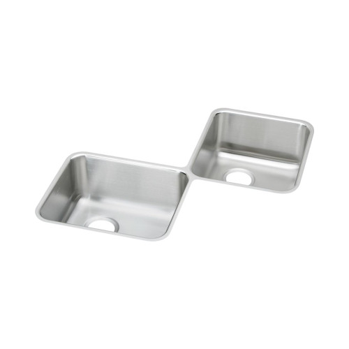 Elkay ELUH3232 Stainless Steel Double Bowl Undermount Sink in Lustrous Highlighted Satin Elkay ELUH3232 Stainless Steel Double Bowl Undermount Sink in Lustrous Highlighted Satin