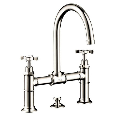 Axor 16510831 Bathroom Faucet Widespread Faucet with Cross Handles in Polished Nickel Axor 16510831 Bathroom Faucet Widespread Faucet with Cross Handles in Polished Nickel