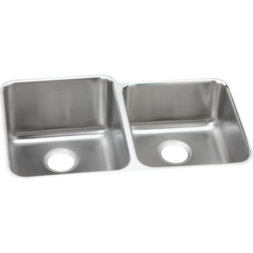 ELUHAD312045R Stainless Steel Double Bowl Undermount Sink in Lustrous Highlighted Satin