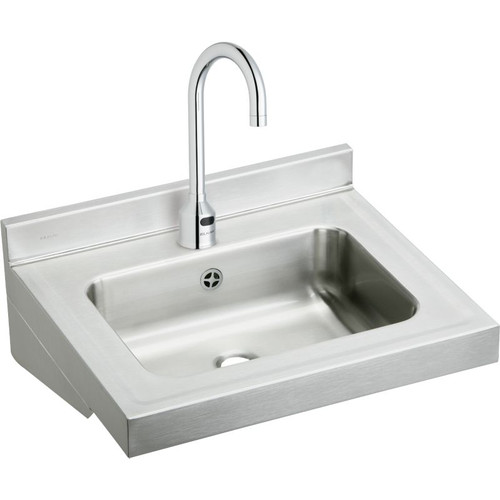 ELVWO2219SACMC Commercial Lavatory Sink Package with Single Faucet Hole in Buffed Satin