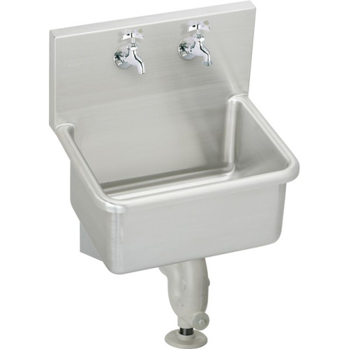 ESS2520C Commercial Service Sink Package with 2 Faucet Holes in Buffed Satin