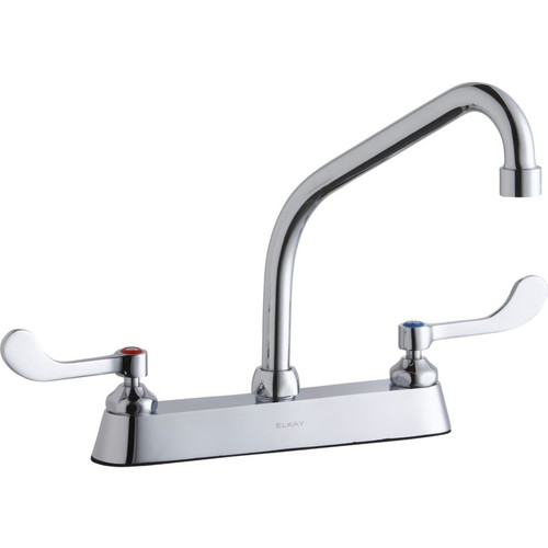 LK810HA08T4 Commercial 3-Hole Faucet in Chrome