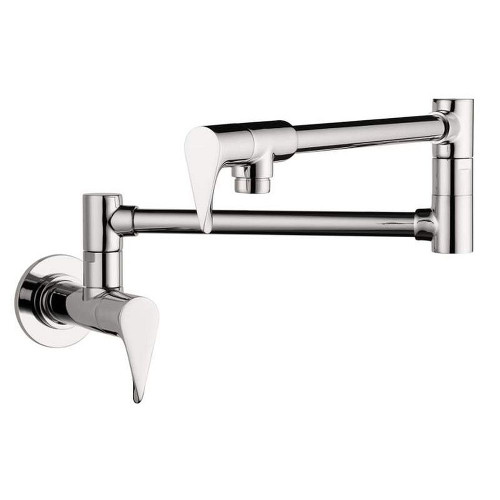 Wall Mounted Double-Jointed Pot Filler in Chrome