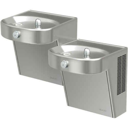 Filtered Heavy-Duty Vandal-Resistant Wall Mount Bi-Level ADA Cooler in Stainless Steel