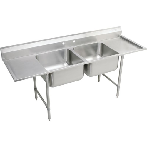 RNSF8248LR2 Commercial Scullery Sink with 2 Faucet Holes in Buffed Satin RNSF8248LR2 Commercial Scullery Sink with 2 Faucet Holes in Buffed Satin