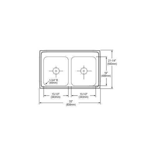 Stainless Steel Double Bowl Top Mount Sink Kit with 5 Faucet Holes and Perfect Drain in Lustrous Highlighted Satin