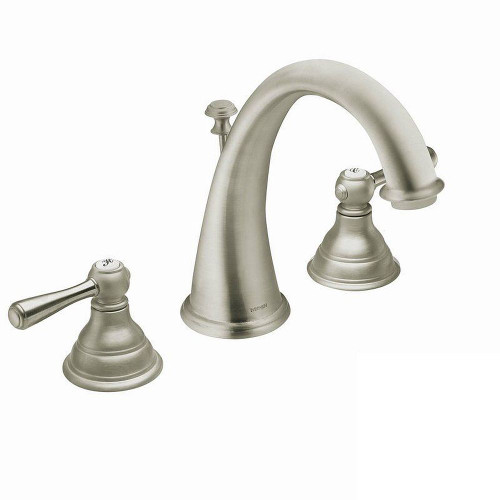T6125BN Double Handle Widespread Bathroom Faucet in Brushed Nickel