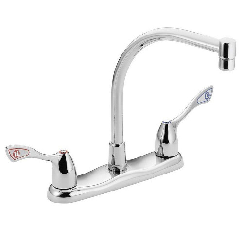 Double Handle Kitchen Faucet in Chrome