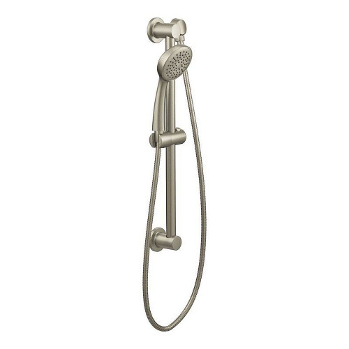 Single Function Hand Shower Package with Hose and Slide Bar in Brushed Nickel Single Function Hand Shower Package with Hose and Slide Bar in Brushed Nickel