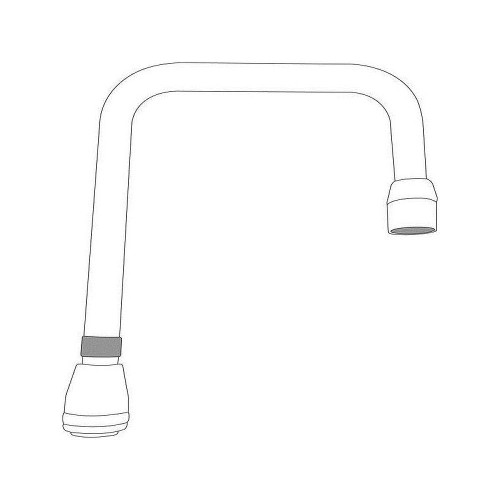 S0002 6in Double Bend Spout in Chrome