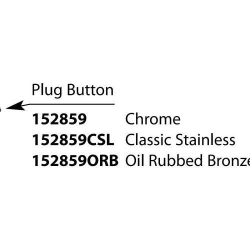 152859 Plug Button Kit in Chrome