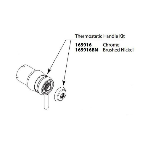 Replacement Handle Kit for Thermostatic Valve Trim in Chrome