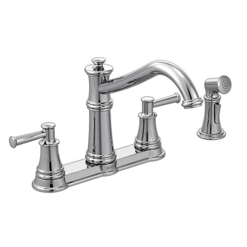 Chrome Two-Handle Kitchen Faucet