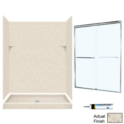 SSP3460050-M58570CC 72-in x 60-in x 34-in 5-Piece Alcove Shower Kit in Tahiti Desert