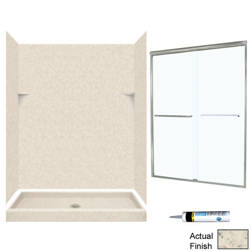 SSP3460050-M58570NC 72-in x 60-in x 34-in 5-Piece Alcove Shower Kit in Tahiti Desert
