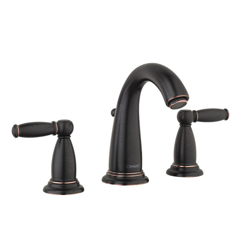 Swing C Widespread Faucet with Pop-Up Drain, 1.2 GPM, In Rubbed Bronze