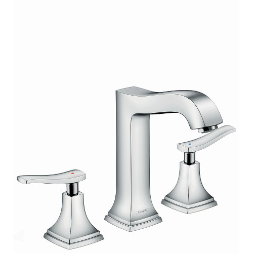 31331001 Metropol Classic Widespread Faucet 160 with Lever Handles and Pop-Up Drain, 1.2 GPM, In Chrome