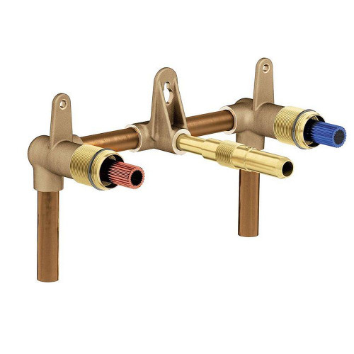 1/2in Sweat (Copper-to-Copper) Wall Mounted Bathroom Faucet Rough-In Valve with 8in Centers 1/2in Sweat (Copper-to-Copper) Wall Mounted Bathroom Faucet Rough-In Valve with 8in Centers