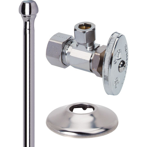BrassCraft OCR3920AX R 1/2 in. Nom Comp x 1/2 in. O.D. Comp Faucet Supply Kit - Multi-Turn Angle Stop, Copper Riser BrassCraft OCR3920AX R 1/2 in. Nom Comp x 1/2 in. O.D. Comp Faucet Supply Kit - Multi-Turn Angle Stop, Copper Riser