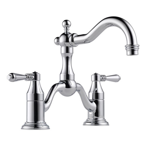 Bridge-in Lavatory Faucet in Polished Chrome