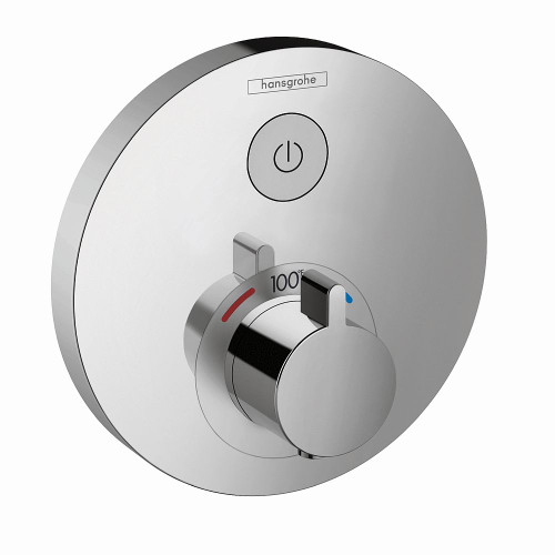 15744001 ShowerSelect S Round Thermostatic Trim for 1 Function, In Chrome 15744001 ShowerSelect S Round Thermostatic Trim for 1 Function, In Chrome