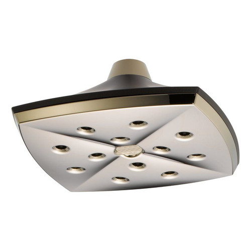 Single Function Ceiling Mount Raincan Shower Head in Polished Nickel/Cocoa Bronze